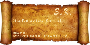 Stefanovics Kartal névjegykártya